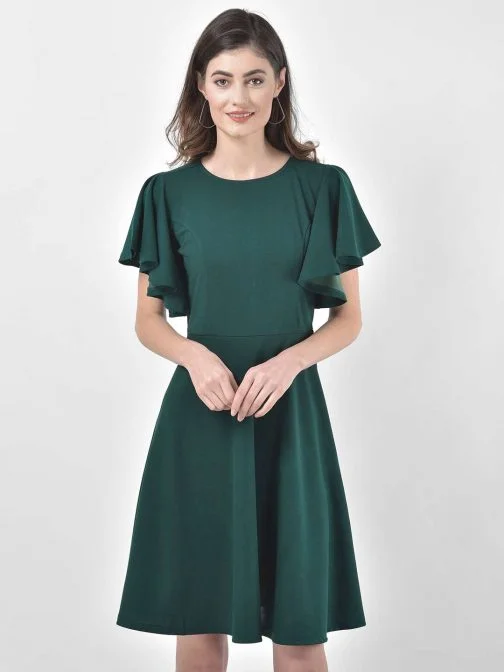 Eavan Emerald Green Fit & Flare Dress | eavan