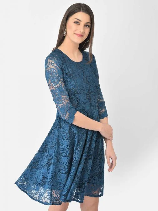 chinese dress ladies Icing On The Cake V-Neck Lace Skater Dress main image 0