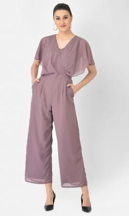 Eavan Lavender Draped Jumpsuit