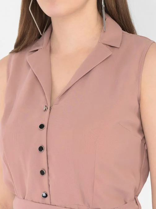 rose gold shirt dress Rose Gold Sequined Short Dress With Long Sleeves main image 0