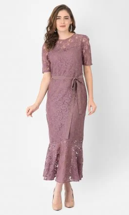 Eavan Lavender Tiered Maxi Dress