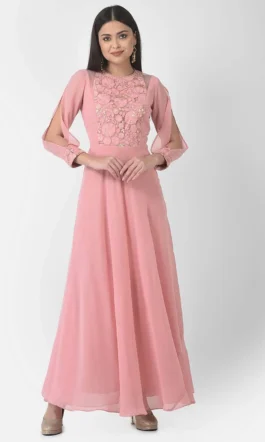 Eavan Women Pink Embellished Dress