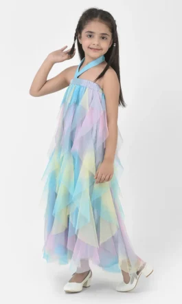 Eavan Girls Multi Colour Solid Dress