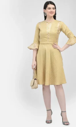 Eavan Women Yellow Solid Dress