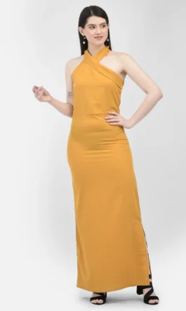 Eavan Women Yellow Solid Dress
