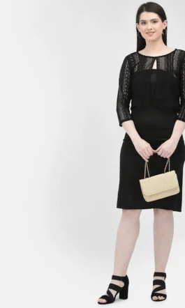 Eavan Women Black Net Top