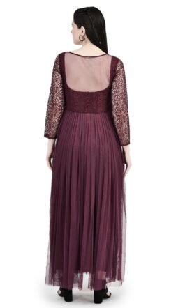 Eavan Women Maroon Embroidery Maxi Dress