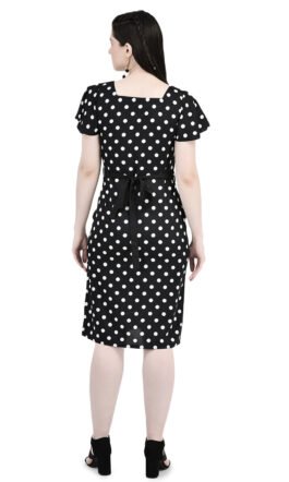 Eavan Women Black Polka dot Short Dress