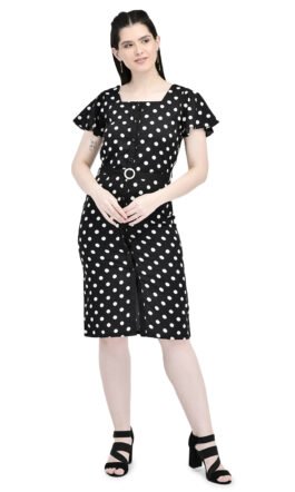 Eavan Women Black Polka dot Short Dress
