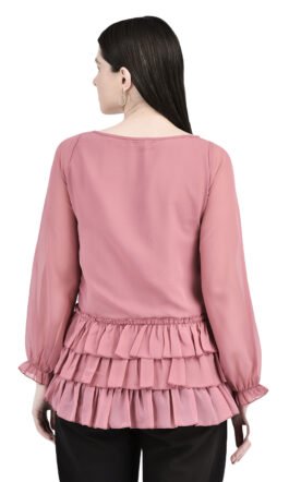 Eavan Women Pink Self Design Top