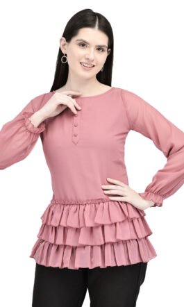 Eavan Women Pink Self Design Top