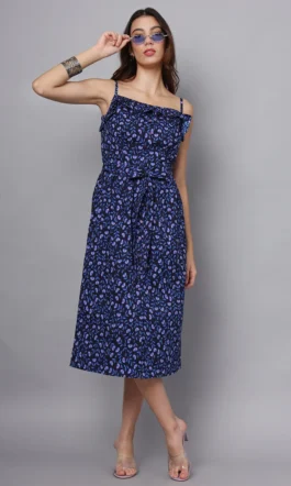 Eavan Women Multi Color Printed Midi Dress