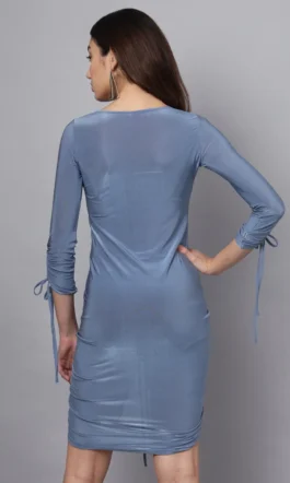 Eavan Women Blue Solid Short Dress